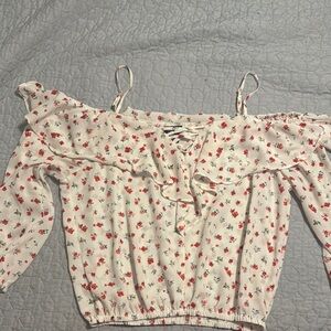 Floral Off-Shoulder Women Top